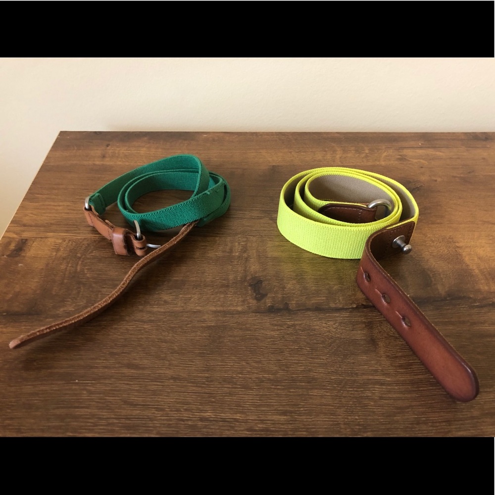 Pair of LOFT stretchy waist belts for dresses